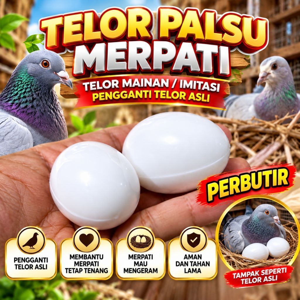 Telur Telor Palsu Merpati mainan burung merpati