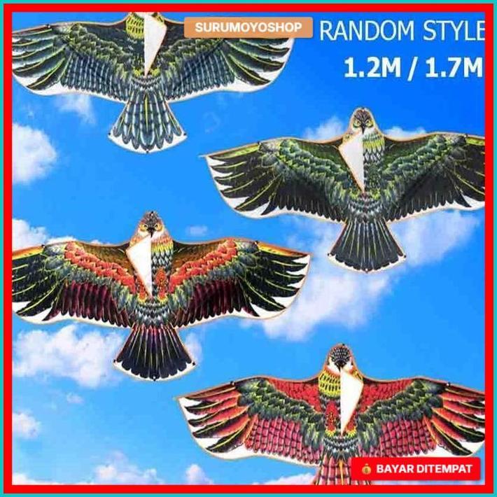 1.2/1.7 M LAYANGAN ELANG Jumbo mainan layang layang Anak ke layangan layanglayang naga Layangan moti