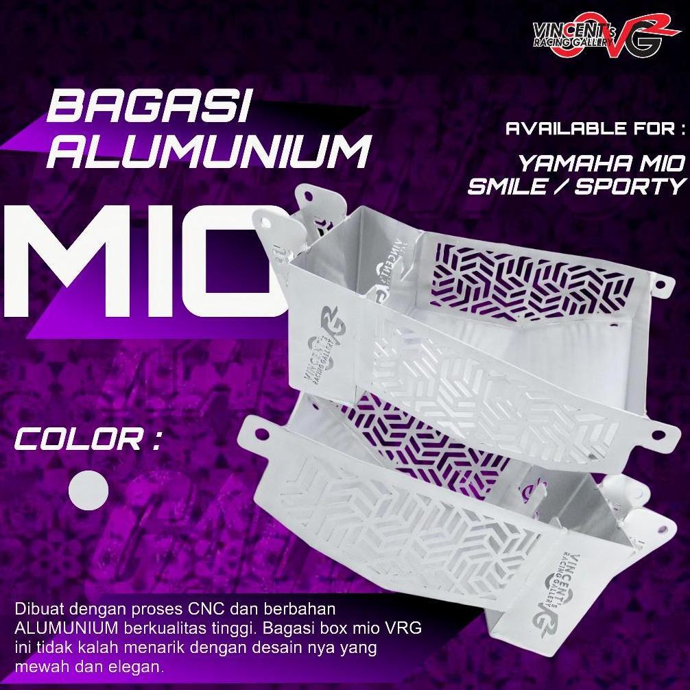 VRG Box Bagasi Almu Alumunium Box Aki Mio Sporty / Smile Almunium