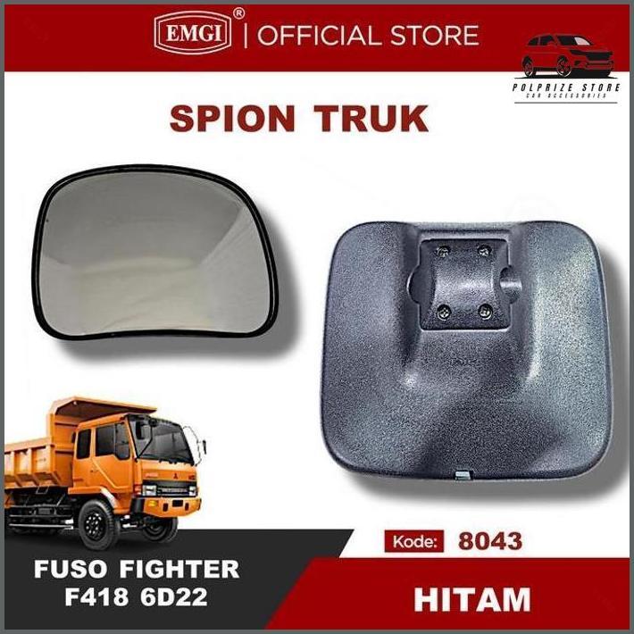 Emgi - Spion Truk Fuso Fighter F418 6D22 (Spion Atas) - Hitam Baru