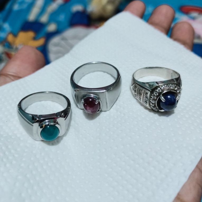 Cincin Akik Pria Batu Bacan Original