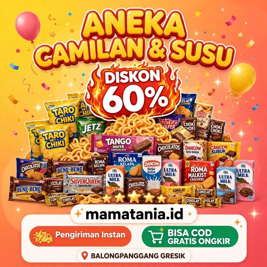 Aneka Camilan Snack Kering Pengiriman Instan BALONGPANGGANG GRESIK JAWATIMUR