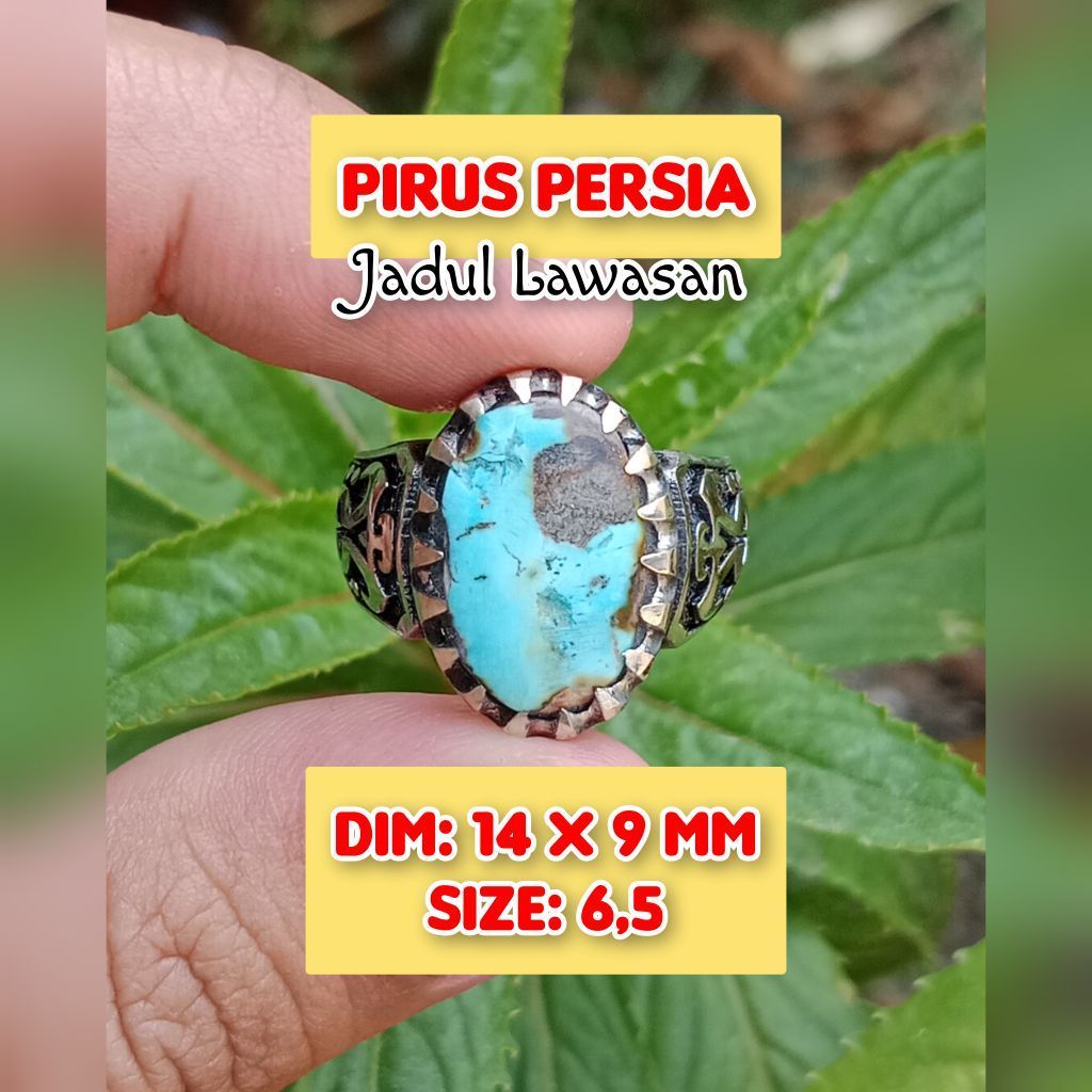 Pirus Persia batu akik asli pirus Persia siap pakai.12