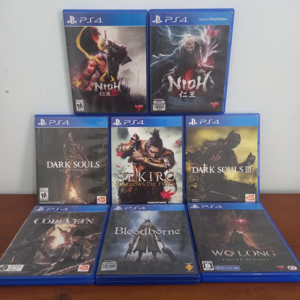 BD Kaset PS4 Souls Games Dark Souls 1 Dark Souls 2 Sekiro Shadow Die Twice Nioh 1 Nioh 2 Wo Long Cod