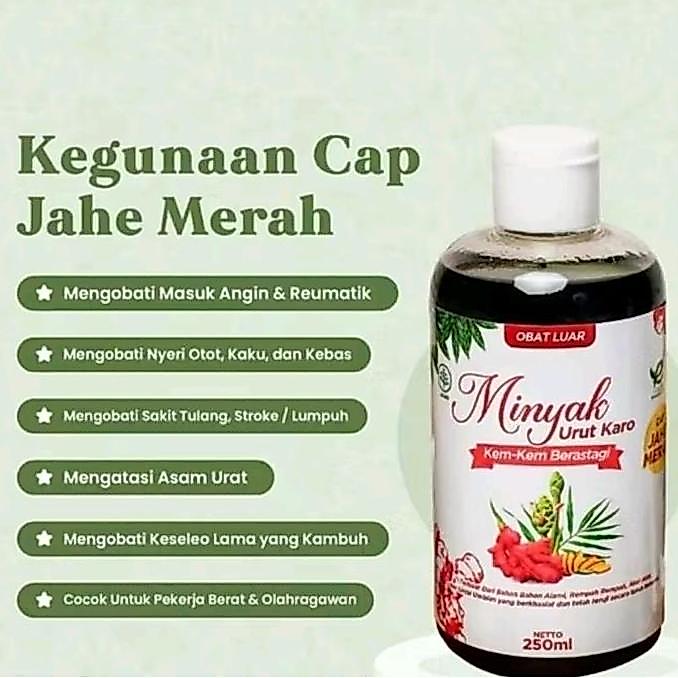 Minyak Karo Cap " JAHE MERAH "