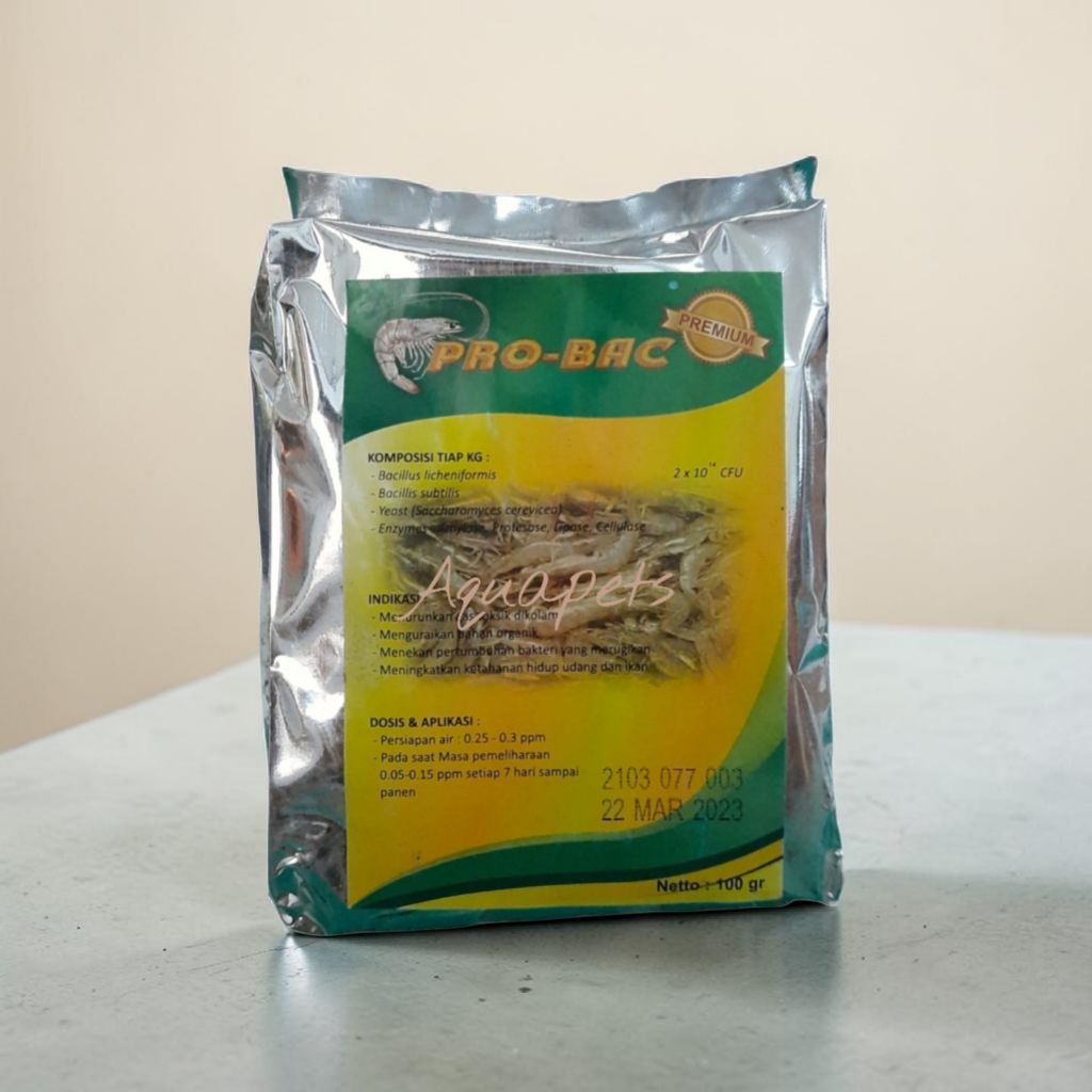 PROBAC Premium | Probiotik Bacillus Untuk Ikan dan Udang 500gr