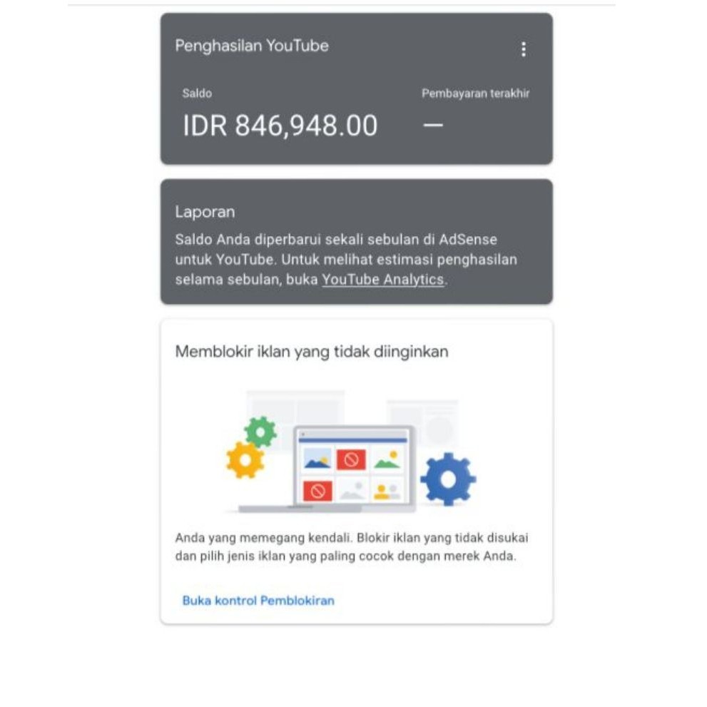 ADSENSE PIN VERIFED TINGAL INPUT REK