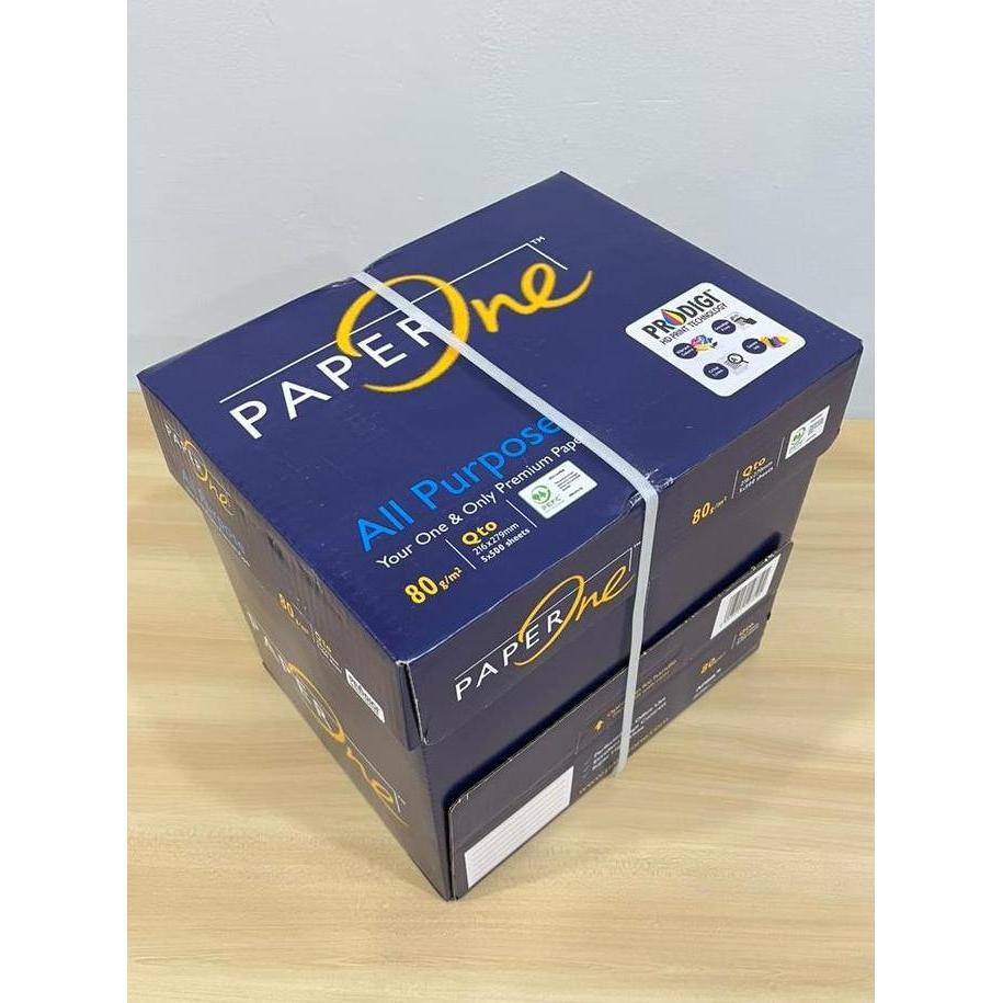 Pilihan - Kertas Paper One Quarto 80 Gram / 1 Box / Isi 5 Rim / Kertas Hvs / Khusus Atau