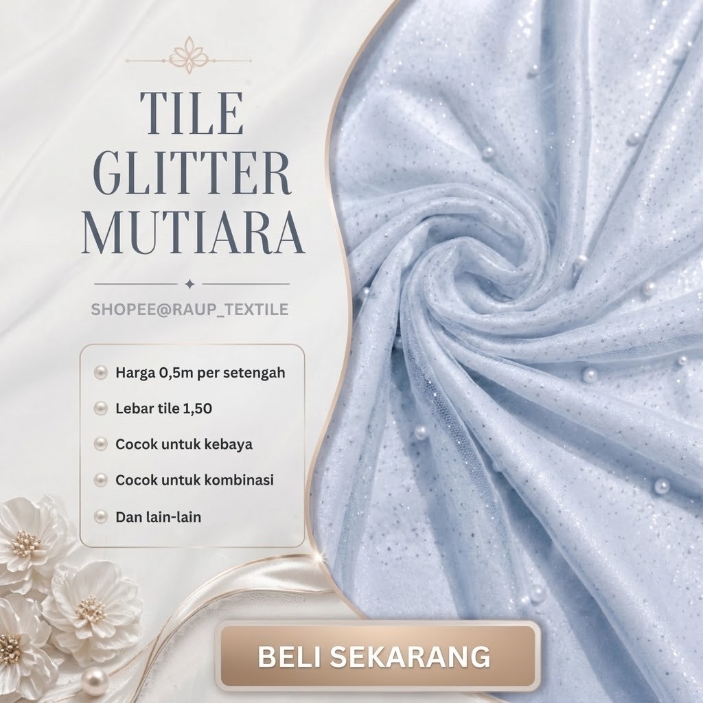 KAIN TILE MUTIARA / Tile Glitter / Tile Mutiara Glitter / Tile Mutiara
