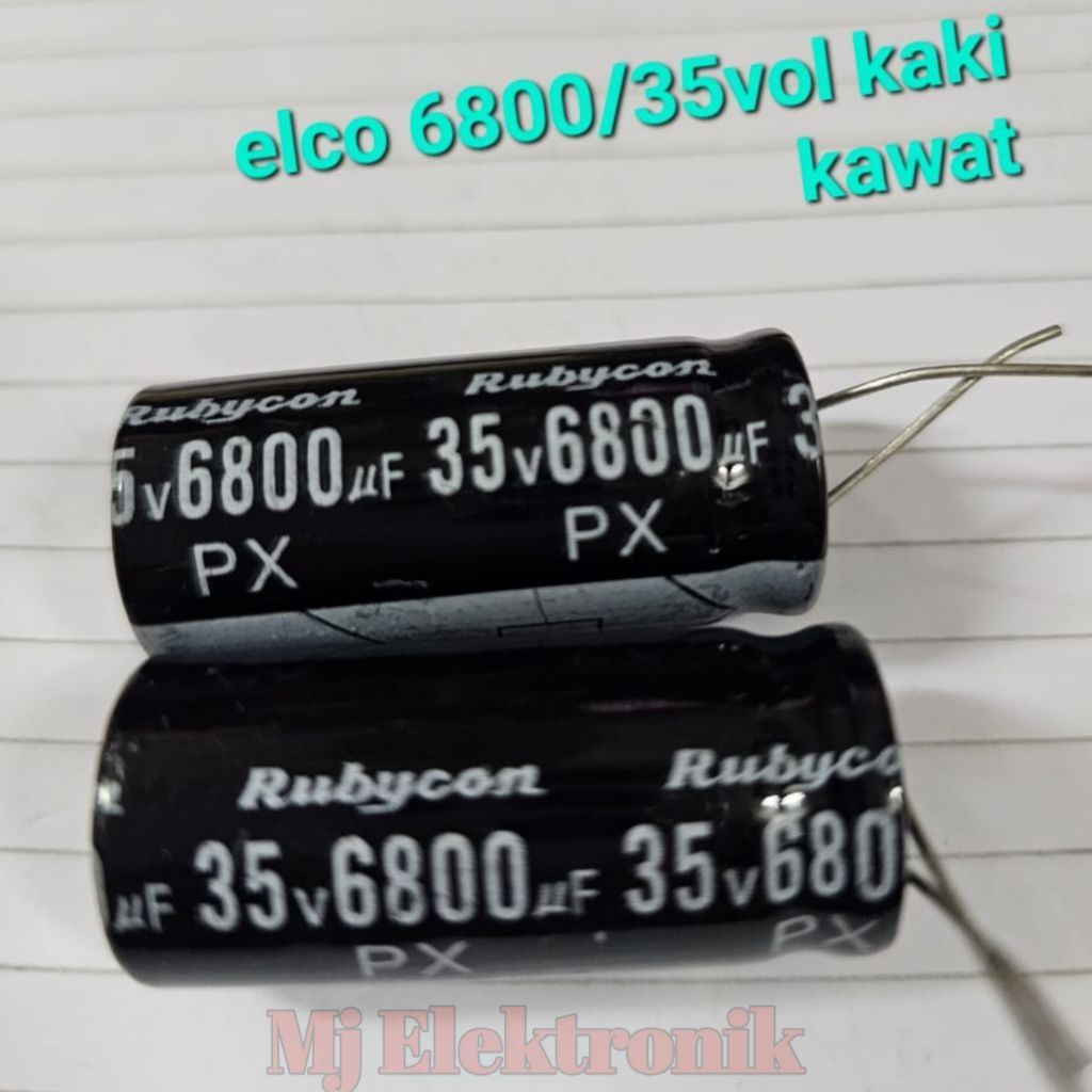 Elco 6800uf 35V Elko Rubycon 6800uf 35V kawat Original