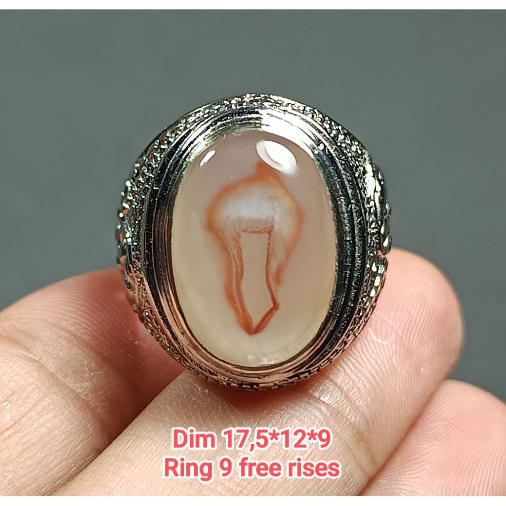 Cincin Yakut Sulaiman Merah Motif Unik