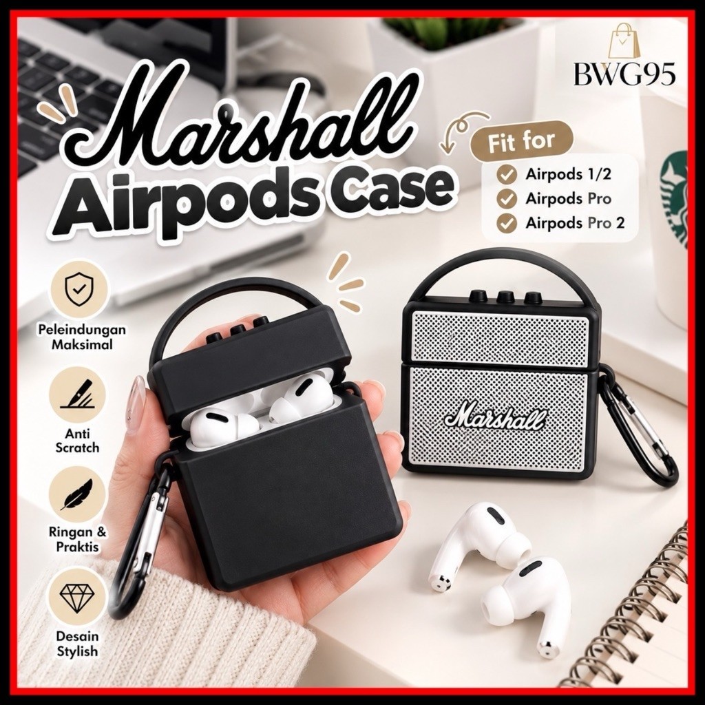 Airpods Case Marshall Speaker / Airpods Pro Case Marshall Speaker.