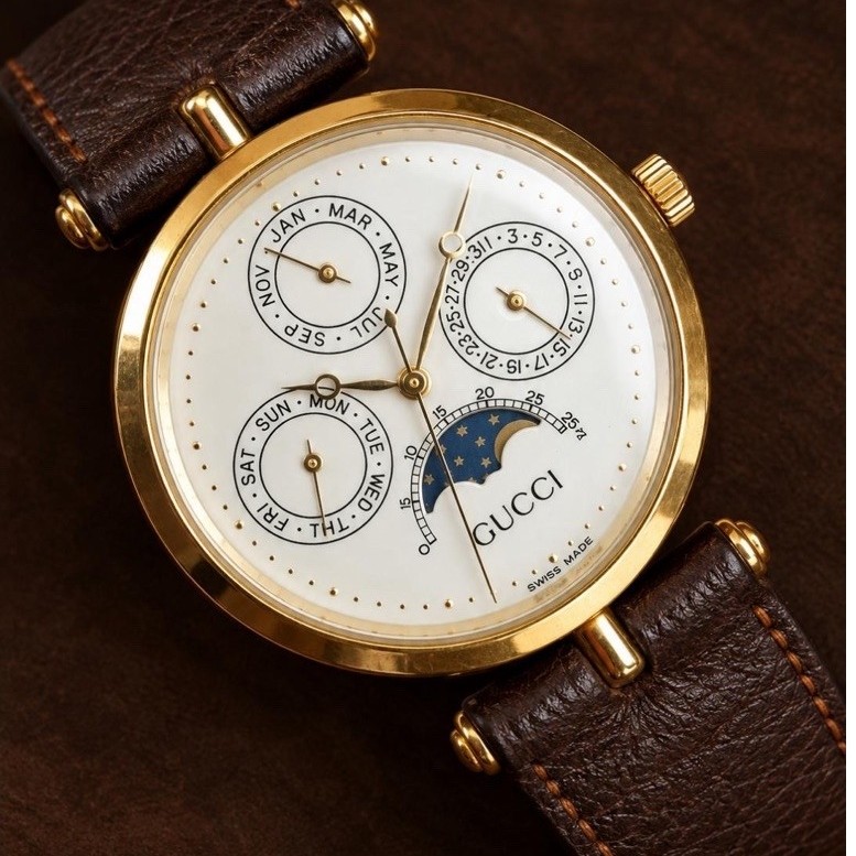 jam gucci moonphase original rare item