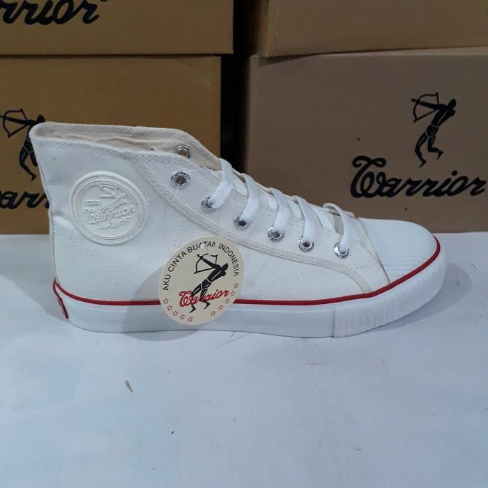 sepatu WARRIOR putih classic-hc original