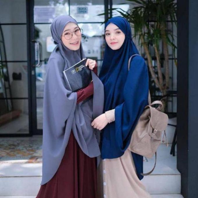 Paket Usaha 100 Ribu 4pcs Hijab Jilbab  Kerudung Bergo Khimar Jumbo Syari Muslim XXL Syar'i Besar Le