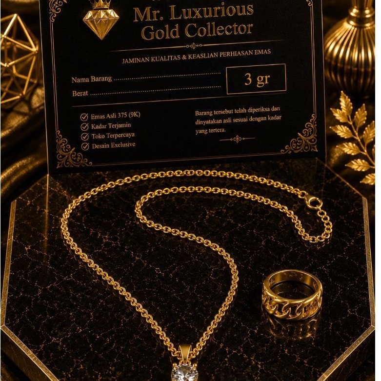 kalung wanita emas muda free cincin rantai free surat toko