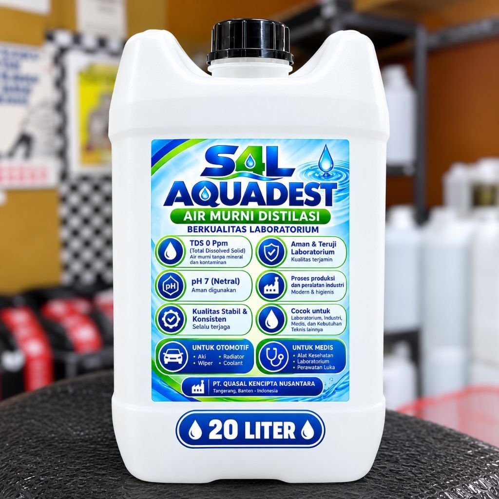 Aquadest / Aquadest Distilled Water / Air Suling 20 Liter