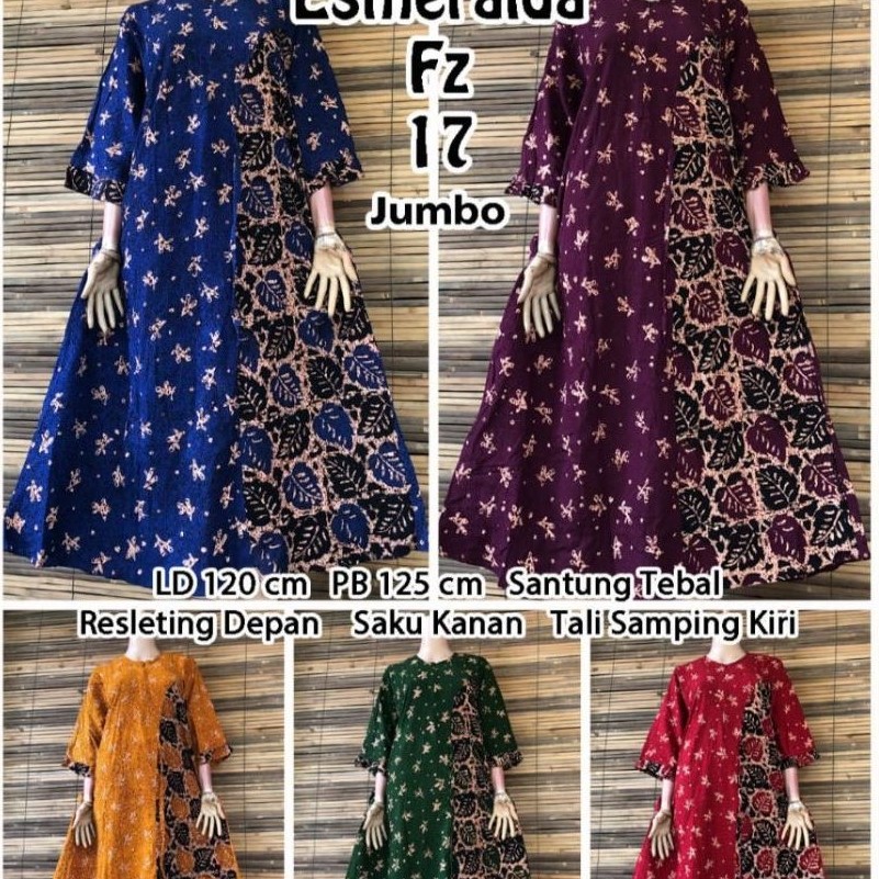baju tidur gamis batik rayon santung