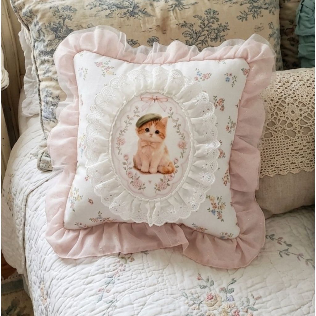 Sarung Bantal Sofa Cushion Cover Kursi Tamu Aesthetic Ukuran 40*40 Minimalis Cantik Modern  Bahan Ka