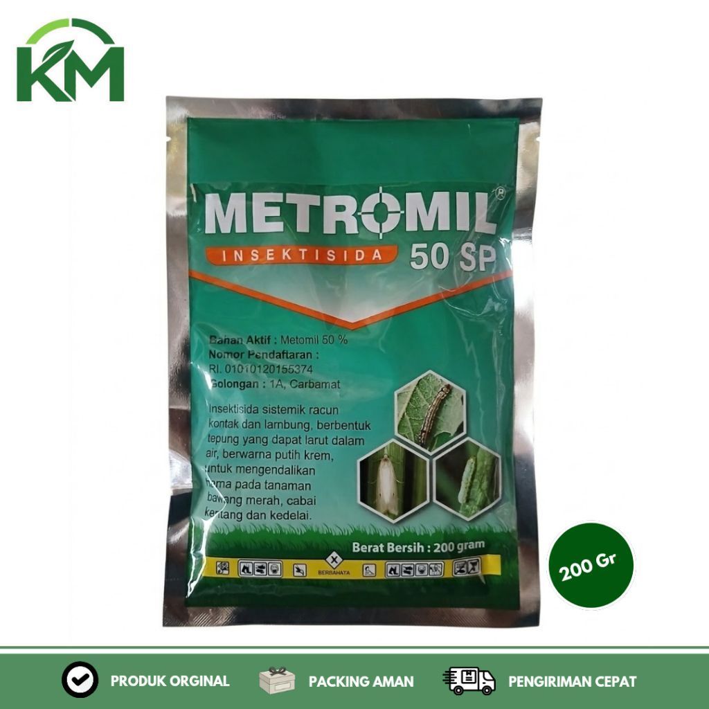 Insektisida Metromil 50 SP Metomil 50% Kemasan 200 gr Pembusuk Telur Hama