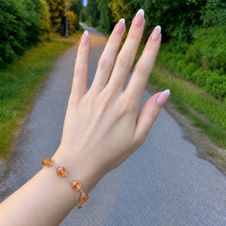 GELANG MANIK KRISTAL Gelang manik  wanita model rantai kecil aksesoris fashion kasual