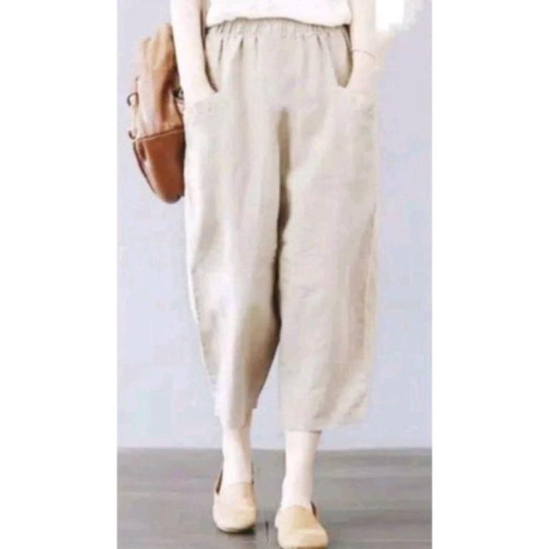 Willow Pants Katun Linen Premium Celana Uniqllo Katun Linen  Korean 7/9