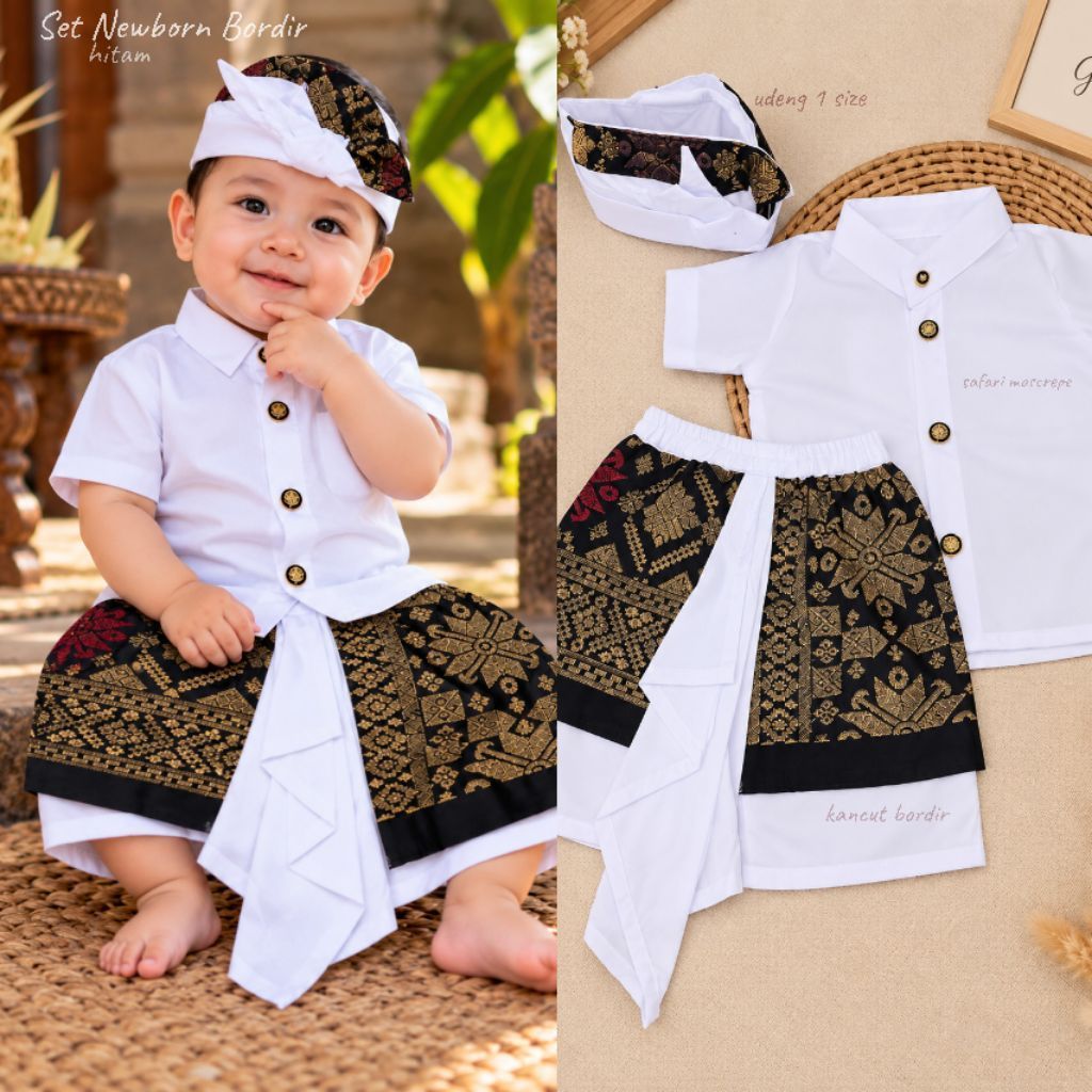 SEPAKET ANAK COWOK | BABY NEWBORN | SET ANAK BAYI ADAT BALI / BAJU ADAT BALI ANAK LAKI LAKI