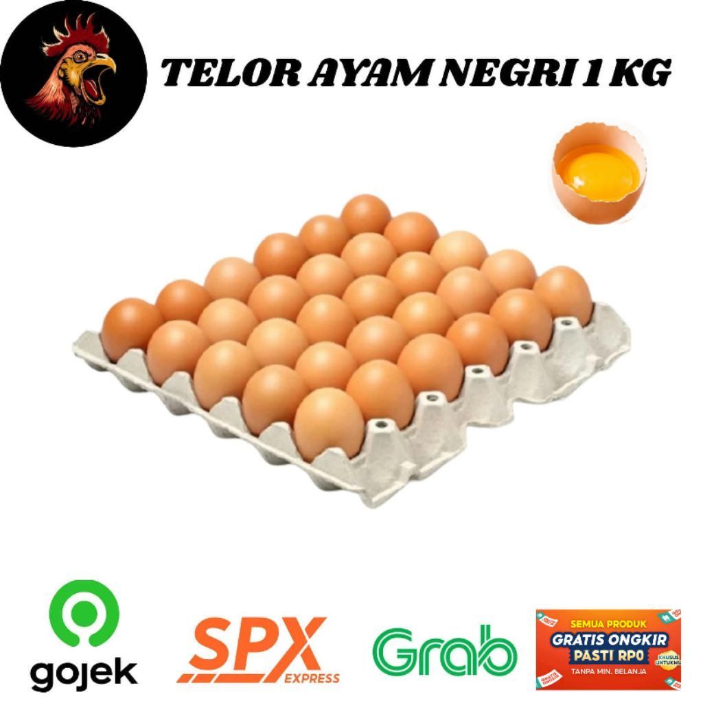 Telor Ayam Negri 1 kg - Telor Ayam Berkualitas