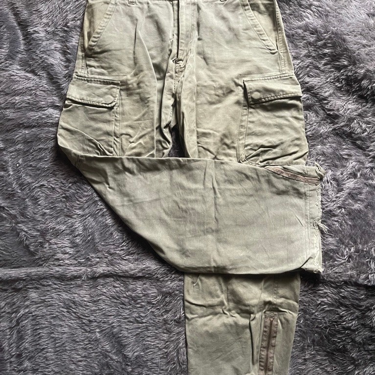 CARGO PANTS KHAKI MILITARY STYLE