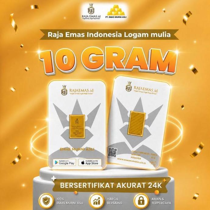 Terlaris Emas Murni Asli Emas Logam Mulia 10 Gram Bersertifikat Resmi