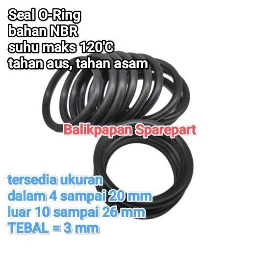 :<:<:<:<] Karet seal O-Ring O Ring oring silicon rubber Tebal 3 mm