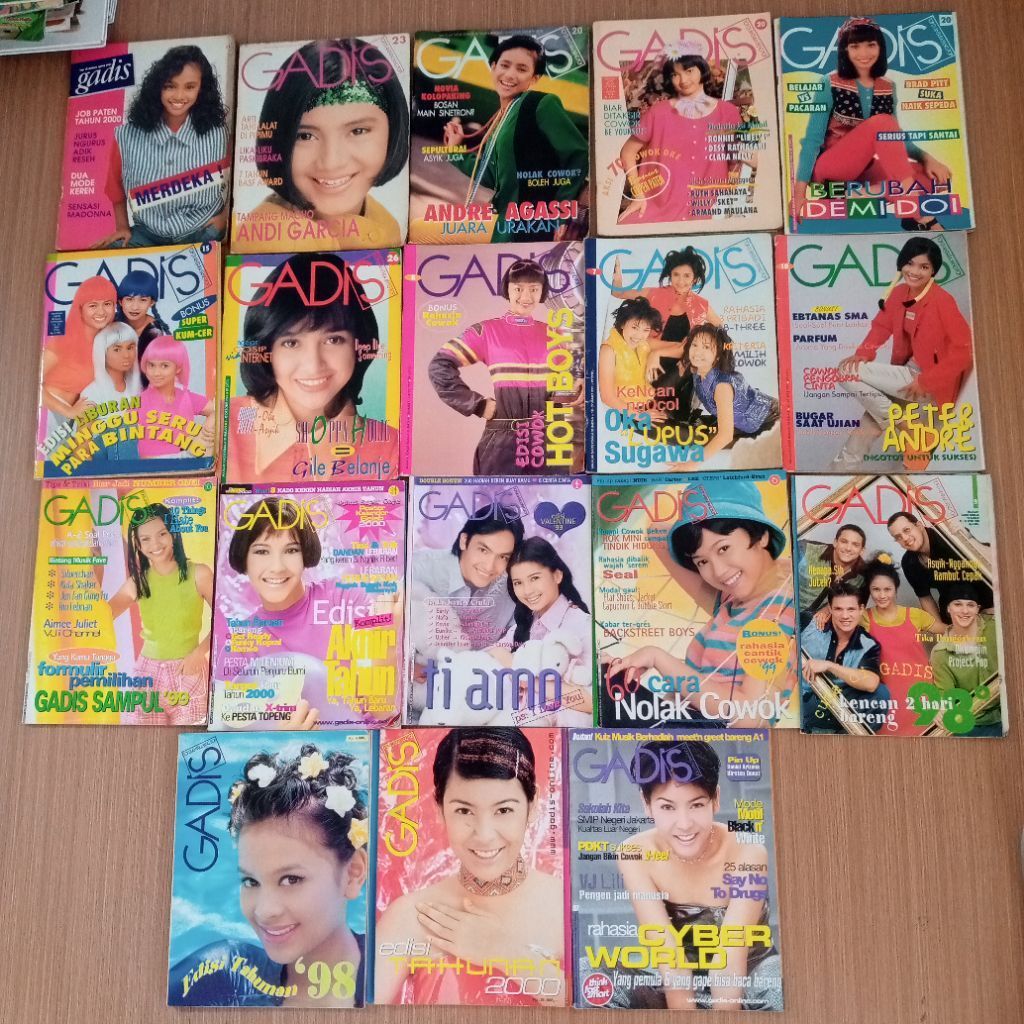 Majalah gadis tahun 1992 sd 2000an  majalah jadul majalah lawas majalah vintage preloved