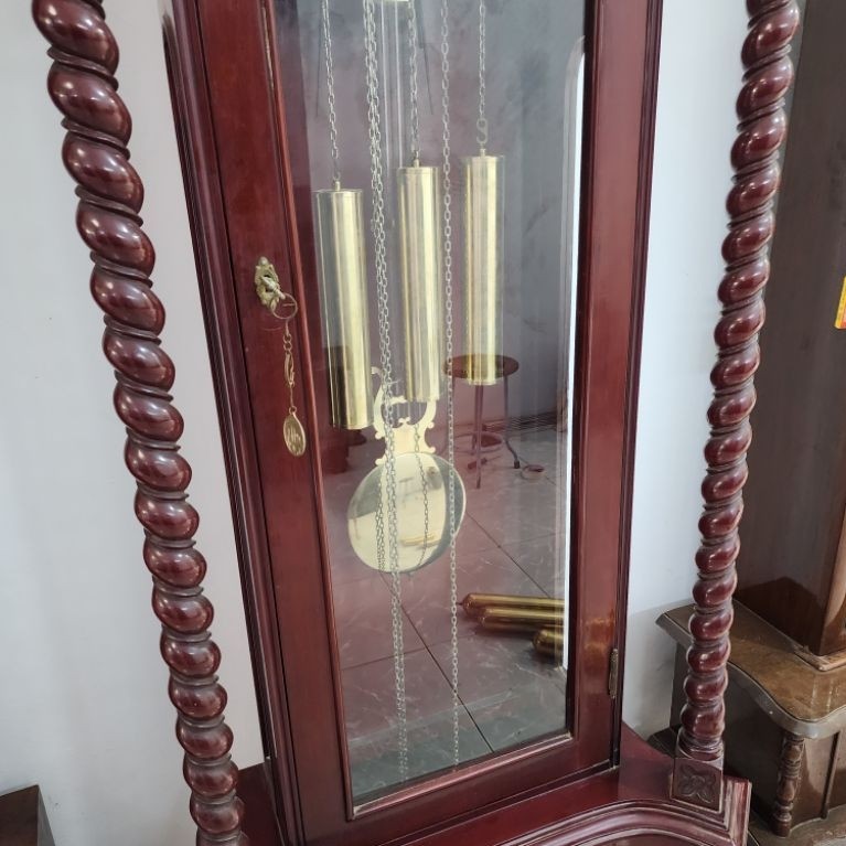 jam almari  junghans tua kuno unik antik bandul gandul grandfather grandmother clock
