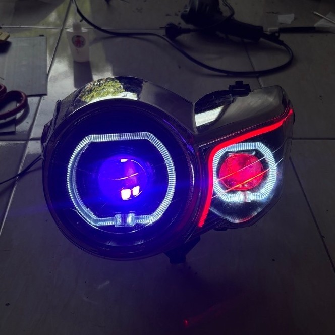 Paket Biled Ala Tiger PC full set l Lampu depan Biled Tiger pc l Custom Headlamp/Reflekot Tiger pc