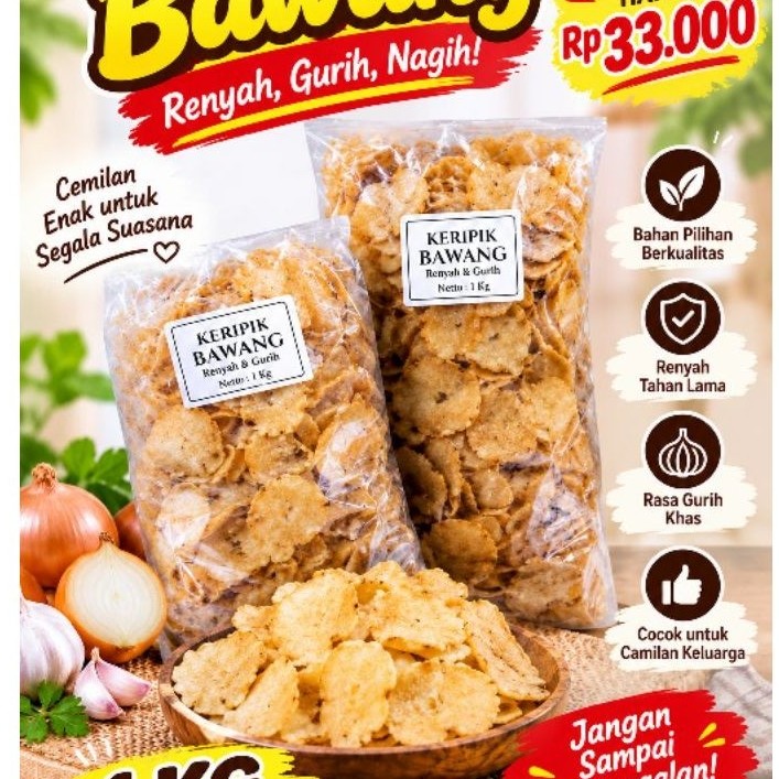 krupuk bawang mentah