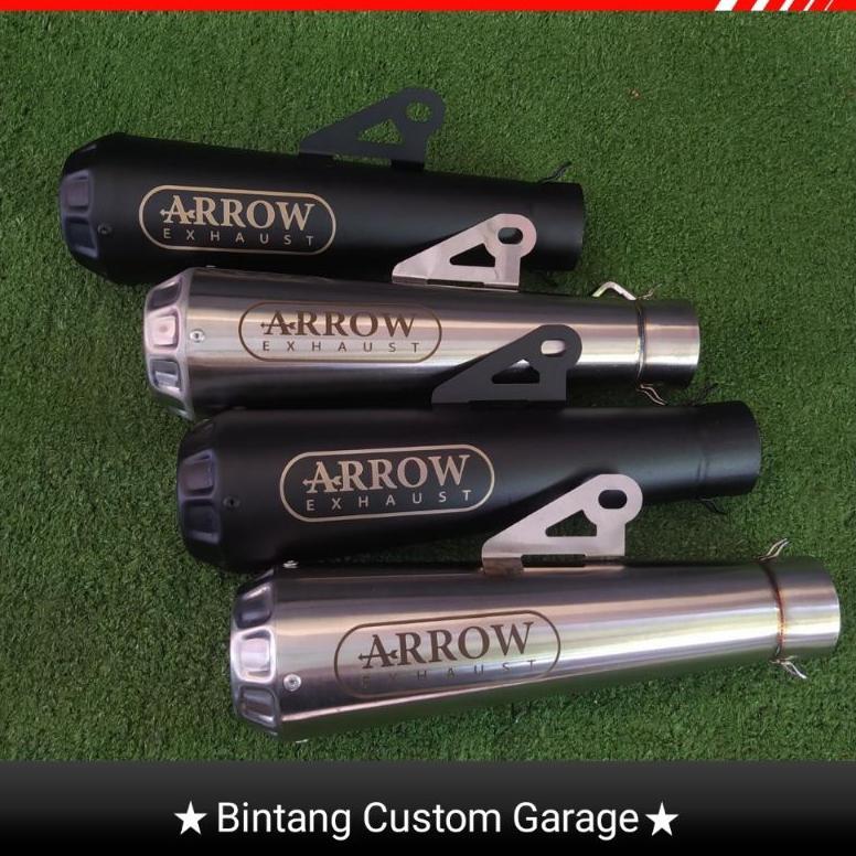 FAHMIGAL KNALPOT ARROW / SELINCER ARROW PANJANG 25CM UNIVERSAL INLET 50/51MM ORIGINAL