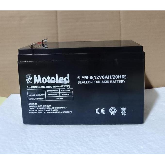 Aki sprayer listrik 12V 8Ah Aki VRLA MOTOLED 8AH-12v 8AH SPL