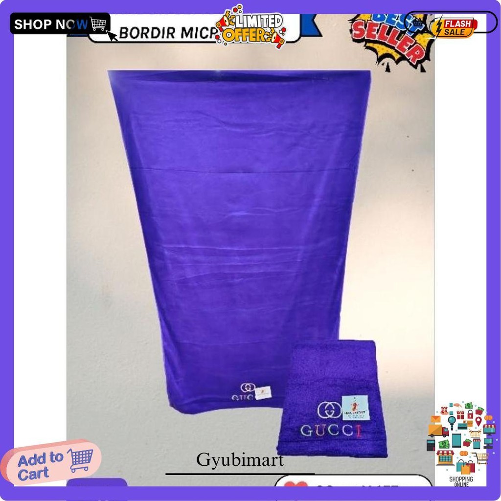 Handuk Mandi Jumbo Bordir Gucci Merk Semut Merah Bisa Cod