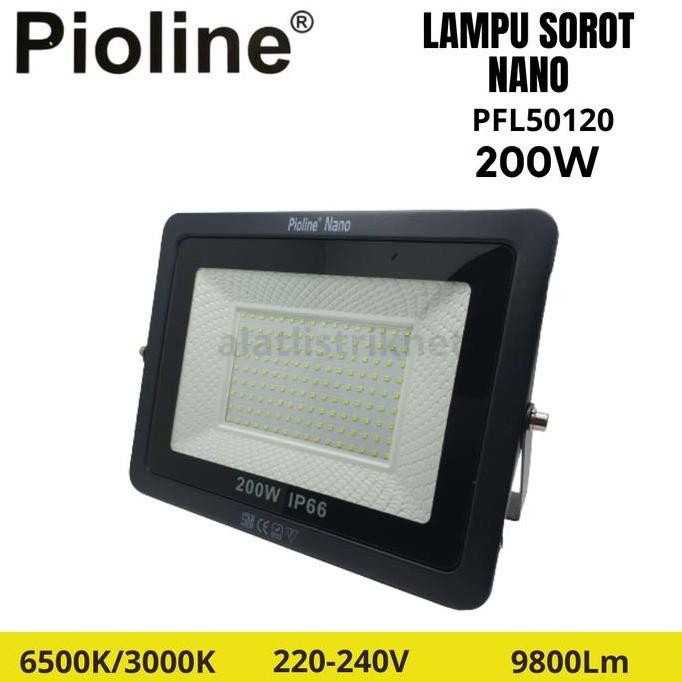 LAMPU SOROT LED FLOOD LIGHT PIOLINE NANO 200W / KAP SOROT 200W/ TEMBAK