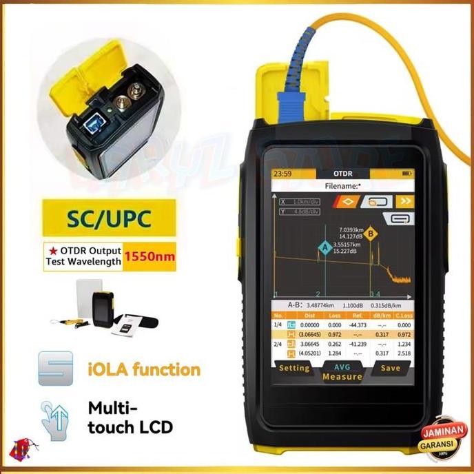 Smart Mini Otdr Opm Omm Vfl 80 Km Touch Screen Alat Tester Kabel Fiber Optik 1550 Nm Allshop