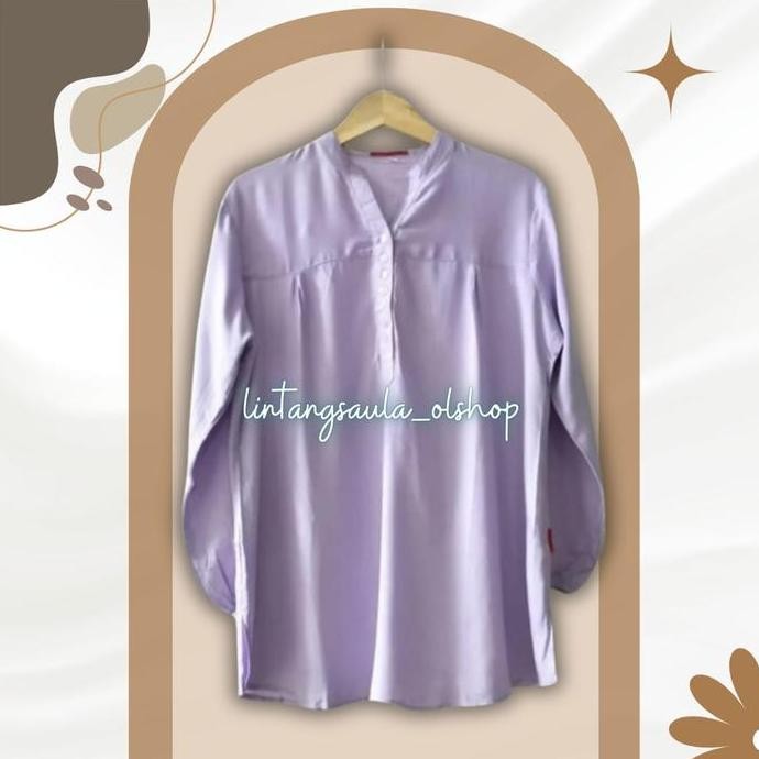 Df168>> Blouse Polos Rayon Jumbo Lilac