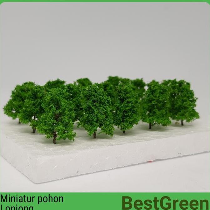 Pohon Maket Lonjong 2,5 Cm Aksesoris Maket Bahan Maket Diorama