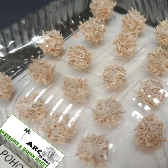 Miniatur Maket Pohon Bulat Monokrom 0,7 Cm Isi 20