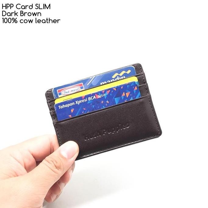 Dompet Kartu Hushpuppies Slim Darkbrown Dompet Kulit Dompet Card