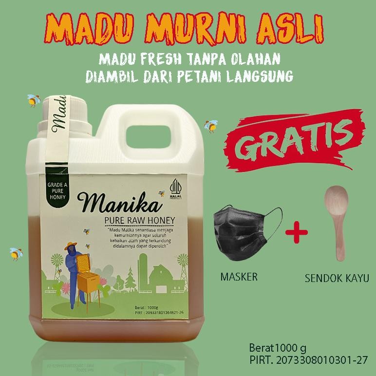 

(Terbaru) madu murni asli original tanpa campuran 1 kg Manika by Poksu Magelang (Terlaris)