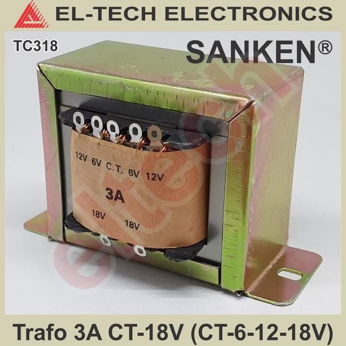 SANKEN 3A CT 18V Trafo Transformator Power Supply Catu Daya