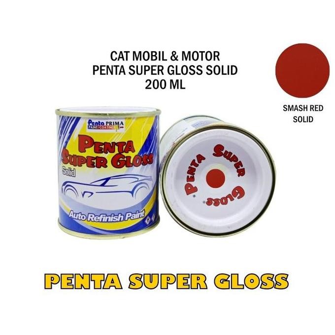 :::::::] CAT PENTA SMASH RED 200 gram - cat penta merah - cat motor merah - cat penta super gloss me