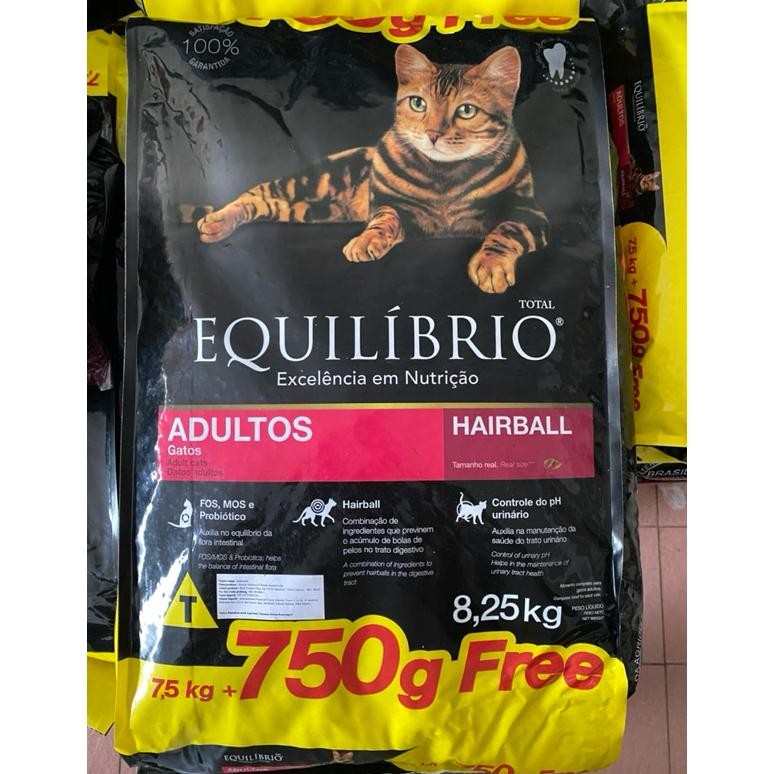 Exp Date 2026 Equilibrio 7.5Kg Free 750G Fresh Pack Adult Kitten Long Hair Kemasan Karung Super Prem