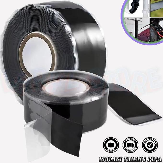 Lakban Silicon Isolasi Pipa Ledeng Waterproof Tape Anti Bocor Panjang 3M Kuat Tahan Lama Allshop