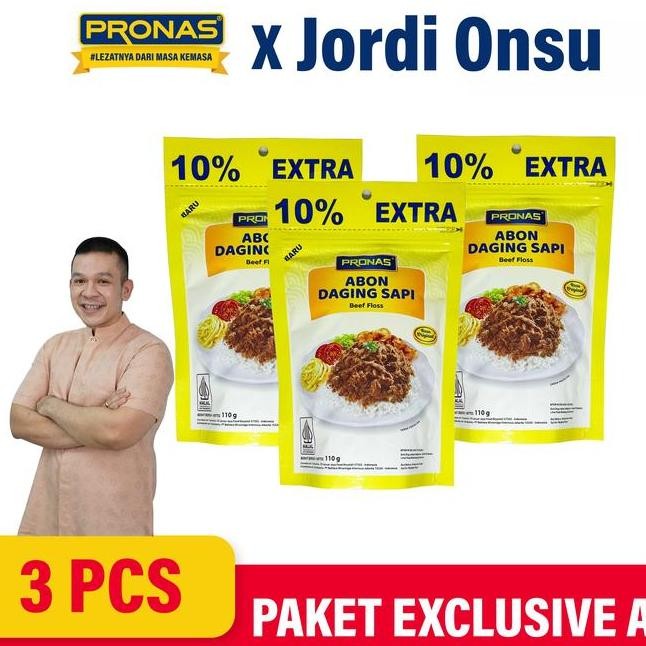 

Exlusive Jordi Onsu Pronas Paket Special Abon Sapi 100 G Bundling 3Pcs